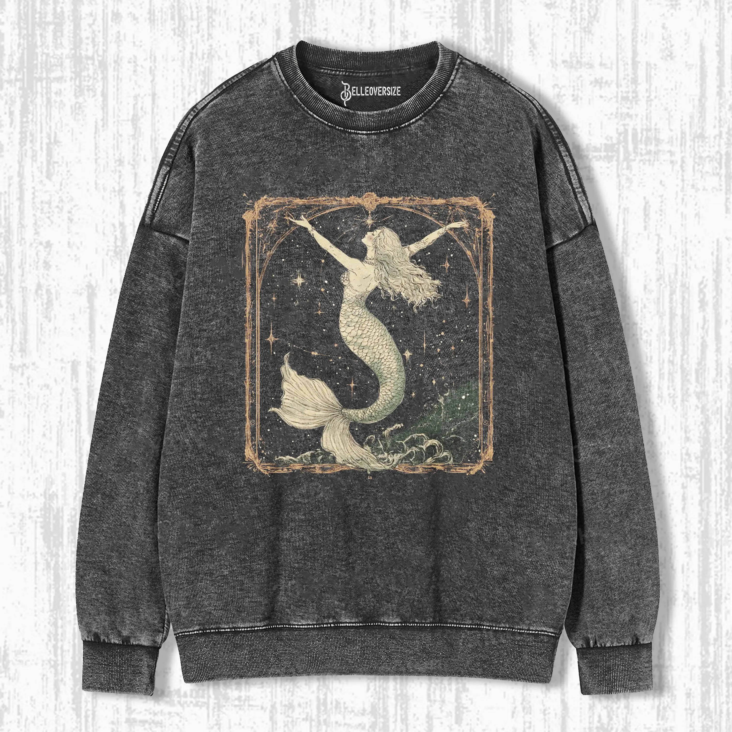VINTAGE MERMAID GRAPHIC SWEATSHIRTS